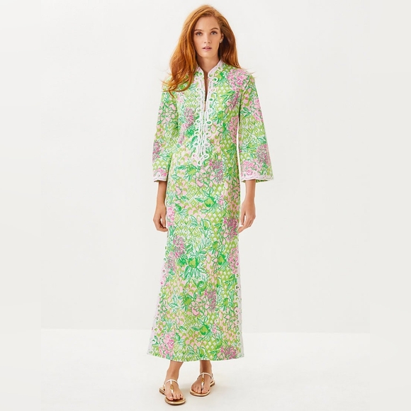 Lilly Pulitzer Dresses & Skirts - NWT Lilly Pulitzer Shealyn Stretch Cotton Maxi Caftan - 10
